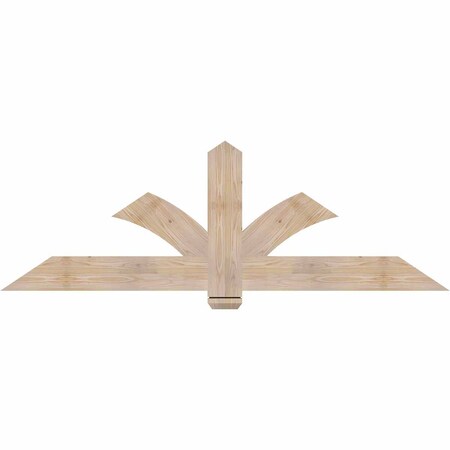Ekena Millwork Redmond Smooth Timber Gable Bracket, Douglas Fir, 72"W x 24"H x 1 1/2"D x 5 1/2"F, 8/12 Pitch GBW072X24X0206RED00SDF